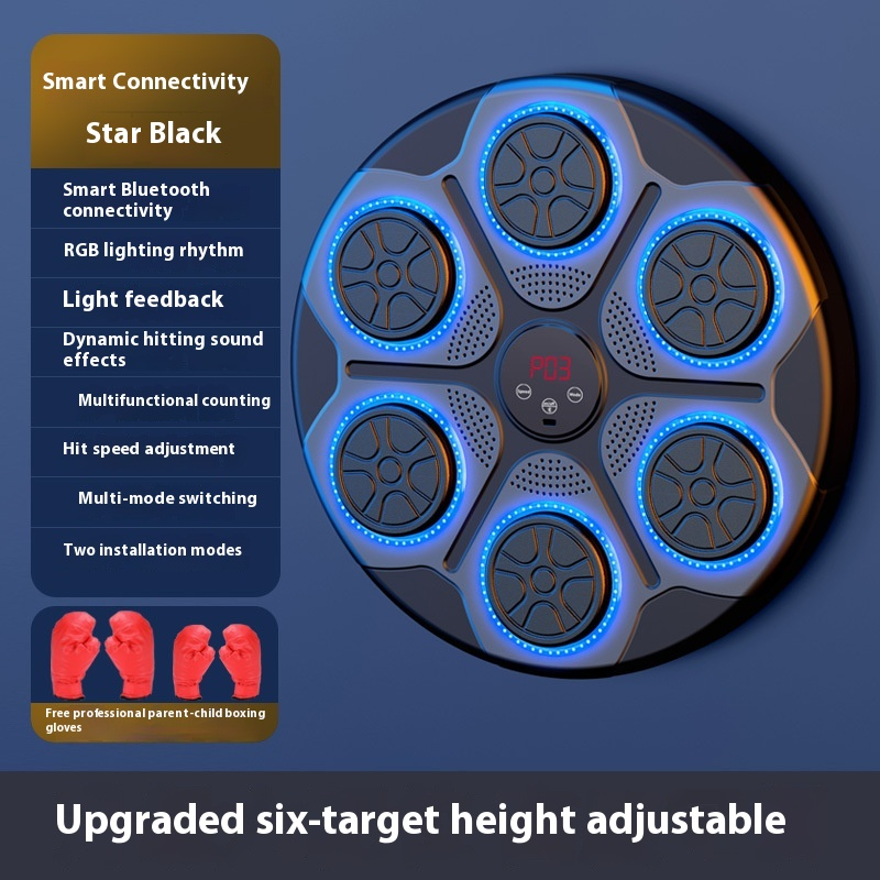 Music Boxing Machine with RGB Lights – Smart Interactive Home Fitness System