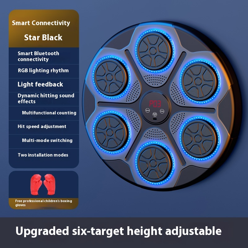 Music Boxing Machine with RGB Lights – Smart Interactive Home Fitness System