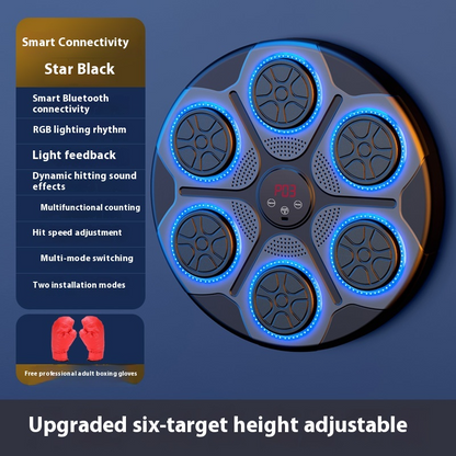 Music Boxing Machine with RGB Lights – Smart Interactive Home Fitness System